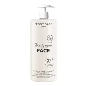Peggy Sage, mleczko do demakijażu twarzy i oczu z masłem shea, 1000ml