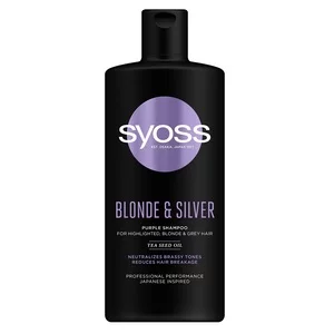 Syoss, Blonde & Silver Purple Shampoo szampon neutralizujący żółte tony do włosów blond i siwych 440ml