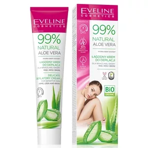 Eveline 99% Natural Aloe Vera, krem do depilacji rąk, nóg i bikini, 125ml