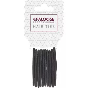 Efalock, gumki do włosów standard, czarne 10szt., ref. 14102396