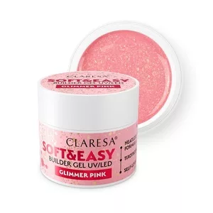 Claresa Soft& Easy Builder Gel żel budujący Glimmer Pink 12g