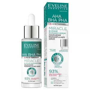 Eveline Cosmetics 3 x Acid Therapy dwufazowe rozświetlające serum 30ml