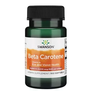 Swanson, beta carotene 10.000 IU, 100 kapsułek miękkich