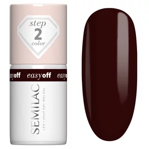 Semilac Easy Off Led Light, utwardzany lakier do paznokci do usunięcia zmywaczem, L20 Marrom Choco, 7ml