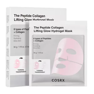 COSRX The Peptide Collagen Lifting Glow Hydrogel Mask hydrożelowa maseczka w płachcie z peptydami i kolagenem 3szt.