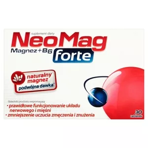 NeoMag Forte suplement diety wspomagający prawidłowe funkcjonowanie układu nerwowego i mięśni 30 tabletek