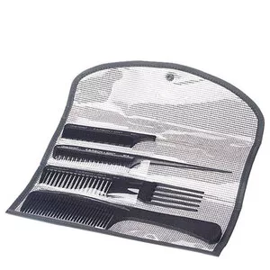 Olivia Garden Carbon+Ion, zestaw grzebieni ST w etui, 4 szt