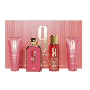 Afnan 9am Pour Femme zestaw woda perfumowana spray 100ml + mgiełka do ciała 150ml + balsam do ciała 100ml + żel pod prysznic 100ml (W)