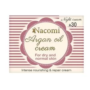 Nacomi, krem arganowy z kwasem hialuronowym 30+ na noc, 50ml