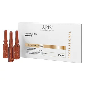 Apis Depiq Pro System, depigmentująca ampułka z α-arbutyną 1% i kompleksem rozjaśniającym 2%, 10x3ml