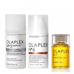 Olaplex, zestaw do pielęgnacji i stylizacji włosów, Bonding Oil + Bond Smoother No. 6 + No. 5 Leave-In