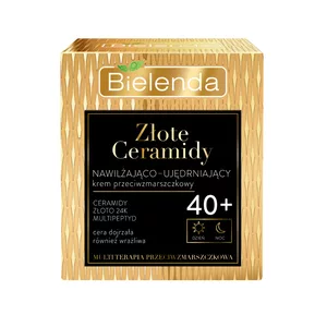 Bielenda Złote Ceramidy Nawilżająco - Ujędrniający Krem Przeciwzmarszczkowy 40+, Dzień/ Noc, 50ml