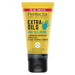 Perfecta Extra Oils "Silikonowe rękawiczki" krem-olejek do rąk paznokci i skórek 80ml