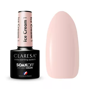 Claresa, Lakier hybrydowy, ICE CREAM 1, 5g