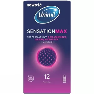 Unimil Senstation Max prezerwatywy z największa liczbą wypustek 12szt