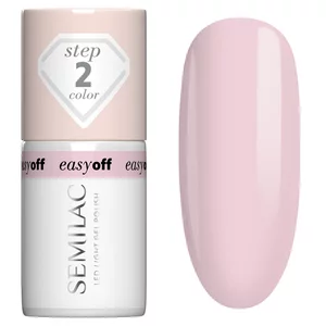 Semilac Easy Off Led Light, utwardzany lakier do paznokci do usunięcia zmywaczem, L11 Pink Marshmallow, 7ml