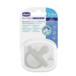 Chicco PhysioForma Luxe smoczek silikonowy uspokajający dla dzieci 2-6m Szary