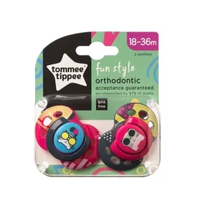 Tommee Tippee Fun Style smoczek uspokajający dla dzieci 18-36m Girl 2szt.