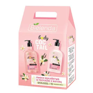 Bielenda Coctail Rabarbar & Wanilia, zestaw prezentowy: żel pod prysznic 400ml + balsam do ciała 400ml