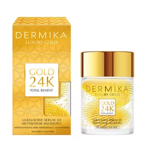 Dermika Luxury Gold 24K Luksusowe Serum 3D Aktywator Młodości Na Dzień I Na Noc, 60g