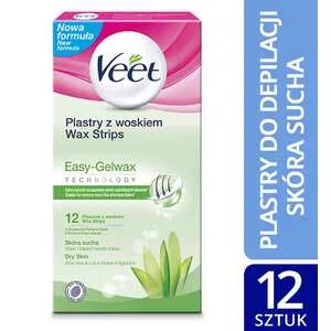 Veet Veet plastry wosk do depilacji ciała skóra sucha 12 szt
