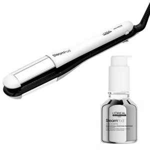 Loreal Steampod, zestaw prostownica parowa do włosów 4.0 + serum wygładzające 50ml