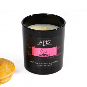 Apis, naturalna świeca sojowa, Rose Madame, 150g