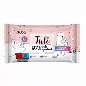 Luba Tuli nawilżane chusteczki dla dzieci i niemowląt 97% woda i pantenol 72szt
