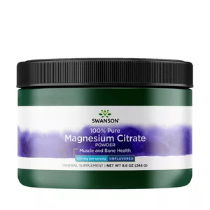 Swanson, cytrynian magnezu w proszku - 100% czystości, 244g