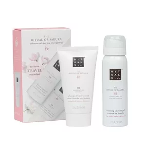 Rituals The Ritual of Sakura zestaw pianka pod prysznic w żelu 50ml + krem do ciała 70ml