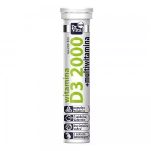 Dr Vita Witamina D3 2000 j.m z sokiem suplement diety 20 tabletek musujących