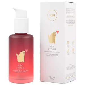Yope Aha! Power, tonik złuszczający, Czerwona Pomarańcza + Kwasy Kwiatowe Aha, 100ml