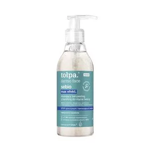 Tołpa Dermo Face Sebio Max Efekt, musujący żel-peeling z kamforą do mycia twarzy, 195ml