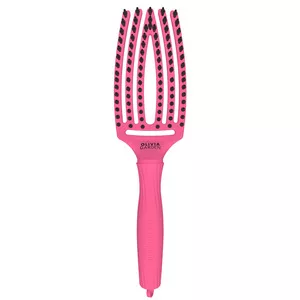 Olivia Garden Fingerbrush Amour, szczotka z włosiem dzika, średnia, Hot Pink