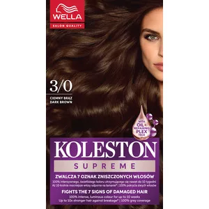 Wella Koleston Supreme, farba do włosów, Ciemny Brąz, 3/0, 100ml