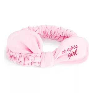 Apis, opaska kosmetyczna na gumce, baby pink #Apisfamily, 1szt