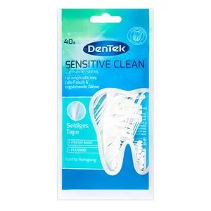 Dentek, niciowykałaczki Sensitive Clean, 40szt.