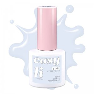 hi hybrid EASY 3in1, lakier hybrydowy, #605 Happy Pink, 5ml