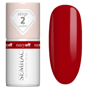 Semilac Easy Off Led Light, utwardzany lakier do paznokci do usunięcia zmywaczem, L18 The Red Core, 7ml