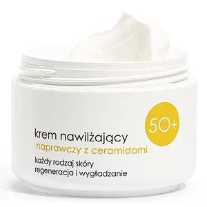 Ziaja 50+, nawilżający krem naprawczy z ceramidami, 50ml