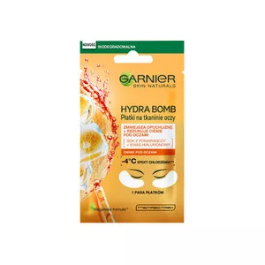 Garnier Skin Naturals Hydra Bomb Płatki na tkaninie redukujące cienie pod oczami z sokiem z pomarańczy 6 g
