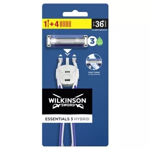 Wilkinson Essentials 3 Hybrid maszynka do golenia dla mężczyzn i 4 wkłady