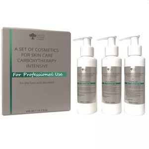 Green Pharm Cosmetic Carboxytherapy Intensive zestaw kosmetyczny do pielęgnacji skóry do twarzy i obszaru dekoltu 420ml