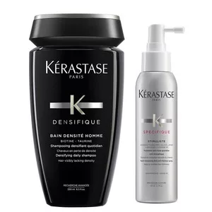 Kerastase, męski zestaw: szampon, kąpiel zagęszczająca + spray pobudzający wzrost, 250ml+125ml