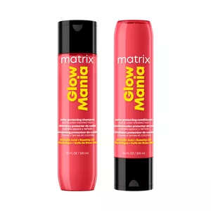 Matrix Glow Mania, zestaw nabłyszczający z efektem laminacji, szampon + odżywka