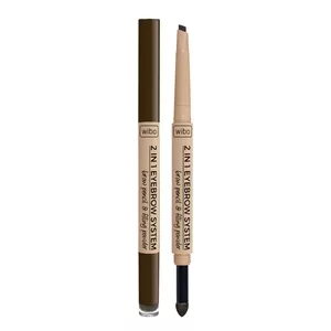 Wibo 2in1 Eyebrow System kredka i gąbka do brwi 3