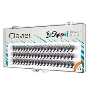 Clavier BeShaped jedwabne kępki rzęs skręt B 10D 9mm