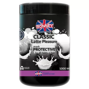 Ronney Professional Mask Classic Latte Pleasure Protective, Maska ochronna do każdego rodzaju włosów 1000ml