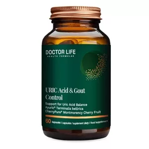 Doctor Life Uric Acid & Gout Control suplement diety wspierający utrzymanie prawidłowego stężenia kwasu moczowego 60 kapsułek