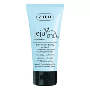 Ziaja Jeju, biały mus do twarzy na dzień z SPF10, 50ml